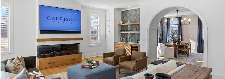 Living Room with Garrison Logo on screen